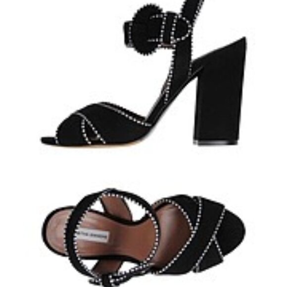 Tabitha Simmons Block Heel Black & White Sandals 9
